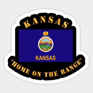 Flag - Kansas - Home on the Range Sticker